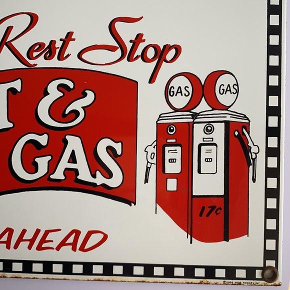 Vintage Smiley’s Rest Stop Sign - Picture 2 of 3